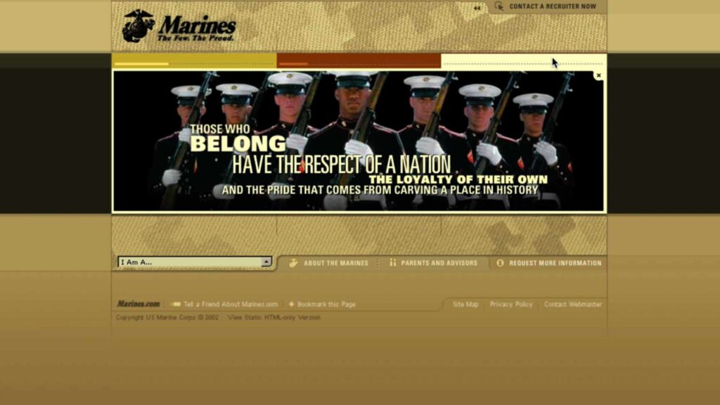 USMC Website Circa 2003
